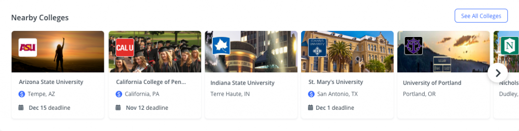 MKTG Educator Dashboard Colleges